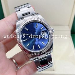 Luxury Mens Watches Blue Dial Datejust Ref.126334 41mm Size Stainless Steel Calendar Mechanical Automatic Bracelet Sapphire Glass Luminous Wristwatches