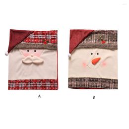 Chair Covers Xmas Decor Holiday Supplies Banquet Foldable Design Festival Fittings Home Decoration Slipcover Snowman Pattern