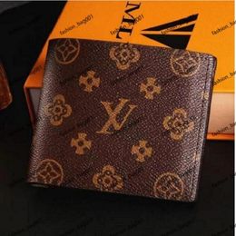 2023 New Wallet Top Quality Paris Plaid Style Mens Wallet vuttons Fashion Men Purse Special Canvas Multiple Short Small Bifold Have Box