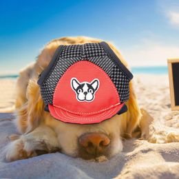 Dog Apparel Summer Small Pet Outdoor Baseball Cap Hat With Ear Holes Canvas For Accessories Hiking Products Supplies