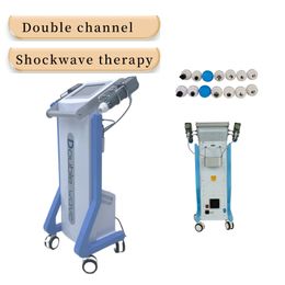 Electric Massage Shockwave Therapy Machine ESWT Doublle Channels two Handles can Work At the Same Time