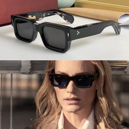 Acetate Rectangular Womens Thick Sheet Sunglasses Female Designer Three points rivet sign Sunglasses Square Plate Frame Legs Simple Fashion Style Glasses with box