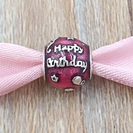 925 Sterling Silver Beads Birthday Celebration Charm Fits European Pandora Style Jewellery Bracelets & Necklace 791983EN117 AnnaJewel