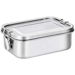 Lunch Boxes Stainless Steel Lunch Food Container with Lock Clips and Leakproof Design 800ML Bento Boxes Lunch Container for Kids or Adults 221202