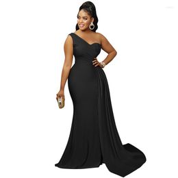 Ethnic Clothing Robes African Maxi Dress Women One Shoulder High Waist Africa Summer Fashion Patchwork Sexy Elegant Party