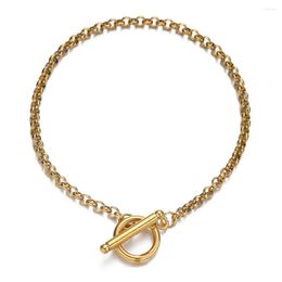 Anklets Stainless Steel Round Chain OT Toggle Anklet Foot For Women Summer Yoga Beach Leg Jewellery Accessories