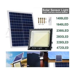 Solar Flood Lights Led Light Outdoor Ip67 Waterproof Lamp Garden Wall Lights For Path Street Corridors Courtyards Landsc Otpwy