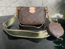 Designer Borse a tracolla da donna Multi Pochette Accessori Borse in vera pelle Borse Fiore Mini 3 pezzi Set da 3 pezzi Crossbody M44840 alta qualità