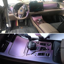 3D/5D Carbon Fibre Car Interior Centre Console Cover Colour Change Moulding Sticker Decals For BYD HAN EV/DV 2020-2022