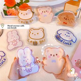 1pc Mini Winter Reusable Gel Hand Warmer Warm-fitting and Fast Self-Heating Cute Print Instant Heating Pack