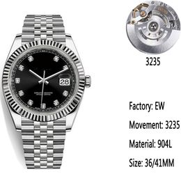 Wholesale hi gh quality men's log type mechanical watch 3235 movement 904 stainless steel sapphire glass