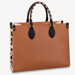 Luxury brand Designer Bags Women ONTHEGO handbags braided cowhide leather Wild at Heart leopard-print luxury Handbag Purse Tote Shoulder bag