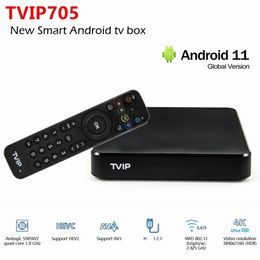 TVIP 705 Android 11.0 TV BOX 4K Ultra HD IPV Amlogic S905W2 2.4/5G WiFi TVIP705 Media Player vs TVIP605 Set Top Box PK mag322w1