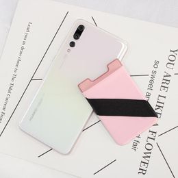 Card Holders Creative Elastic Cell Phone Wallet Case Women Men ID Holder Business Pocket 3M Stick-On Adhesive Sticker