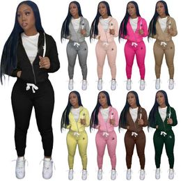 Women Tracksuits Autumn Winter Irregular Solid Women's Outfits Long Sleeve Hoodies and Long Pants Two Piece Set Fitness Tracksuit N3211#
