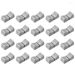 Decorative Figurines 20Pcs 24Mmx11mmx10mm Console Mixer Slider Fader Knobs Replacement For Potentiometer Grey Knob Black Mark