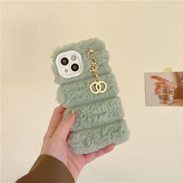 Designers Phone Case Pendants For IPhone 14 Promax 13 Pro 12 11 Phonecase Cashmere Cover Fashion Fluffy IPhone Cases