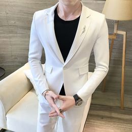 Men's Suits Blazers Wedding Groomsmen Blazer Two Piece Suit Set Coat Pants Business Slim Colour High End Male Jacket Trousers 221202