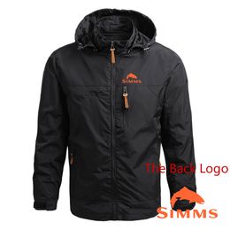 Mens Hoodies Sweatshirts Simms Fishing Windbreaker Military Jackets Outerwear Winter Autumn Waterproof Coats Zipper Tops Clothing 221202