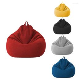 Chair Covers LBER Lazy Sofa Cover Unfilled Linen Recliner Seat Bean Bag Puff Tatami Household Items
