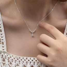 Chains Mini Ball Necklace Temperamental Women Ladies Luxury Jewelry 925 Silver Chain Choker For Anniversary Birthday Gift Trendy