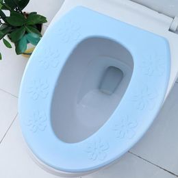 Toilet Seat Covers Blue Green Pink Three Pure Colours Cover Mat Bathroom Warmer EVA Waterproof Pad