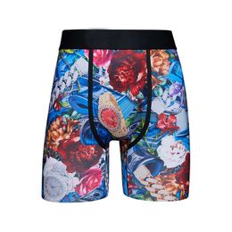 Men unisex boxers underwear sports Floral hiphop skateboard street fashion streched legging