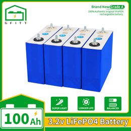 3.2V 100Ah Lifepo4 Battery 105Ah 200Ah Akku DIY Rechargeable Battery Pack solar cell batteri Pack for RV Car EU US tax exemption