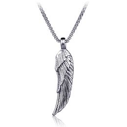 Pendant Feather Neacklaces Retro Men Nightclub Stainless Steel Necklace Fine Fashion Jewellery