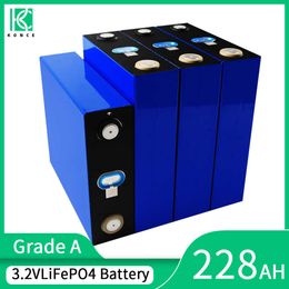 3.2V 228AH Lifepo4 Rechargeable 4/8/16/32PCS Battery Pack DIY Cells for 12V 24V 48V Boats EV Electric Car Solar Energy Storage