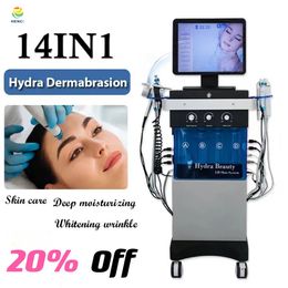 Professional Beauty RF Microdermabrasion Skin Tightening Anti Ageing Hidrofacial Microdermabrasion 14in1 Crystal Facial machine 2023