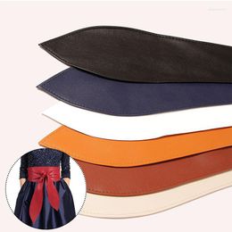 Belts Women Wide Elastic Belt Solid Colour Bow Clothing Accessories Soft Versatile Elegant Temperamental Waist