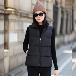Women's Vests Women Vest Winter Warm Jackets Girl Coat Black Cotton Plus Size Jacket Female Chalecos Women Wadded Feminina Clothes 221202