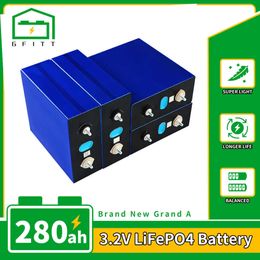 New 8PCS 3.2V 280AH Lifepo4 Battery DIY High Capacity 12V 24V 48V Batteri Pack Cell For Boat Solar Golf Cart EU US Tax Exemption