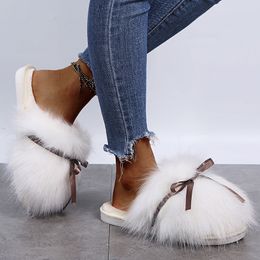 Slides Slippers Fur Female 407 Fluffy Flat Shoes Sandals Women Summer With Warm Wholesale Flops Home 221203 503