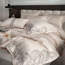 Bedding sets Luxury 1000TC High Precision Pima Cotton Chic Embroidery Set Quilt Duvet Cover Comforter Linen Pillowcases 221206