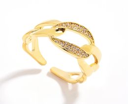 Dropship D08 Simple Diamond Rings con apertura regolabile Design Banda Design Ring Gold Silver 2Colors for Men Women8146134