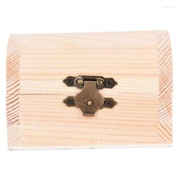 Jewelry Pouches 1pc 9 6cm Wooden Vintage Treasure Chest Wood Jewellery Storage Box Case