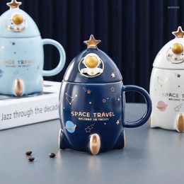 Mugs Creative Rocket System Ceramics Coffee Mug DoubleGlass Cartoon Milk Glass Boy Gift Cup Christmas