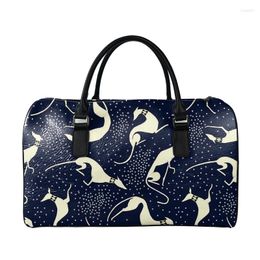 Duffel Bags Noisydesigns Travel Women's Handbag Large Leather Men Carry On Luggage Lady Bag Tote Greyhound Prints Customise Dropship