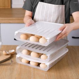 Storage Bottles Kitchen Stacked Auto Scrolling Egg Holder Box Rack Container Eggs