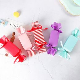 Gift Wrap Pink Blue Bag Box for Party Baby Shower Paper Chocolate Boxes Package/Wedding Favours Candy 50pcs/lot 221202