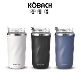 Mugs KOBACH 380ml Portable Coffee Stainless Steel Cup Thermos Travel Water Bottle 221202