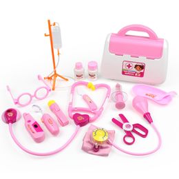 Kitchens Play Food Children Doctor Toys Set Pretend Simulation Kit Role ing Game Medicine Portable Suitcase Girls Boys 221202