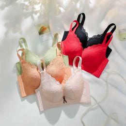 Women's Sexy Set Bras Sets Temperature Variable Volcanic Stone Adjustable Small Cht Gathering and Closing Breast Anti Sagging Steel Ring No Trace Underwear