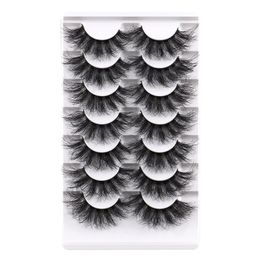 Handmade Reusable False Eyelashes Curled Crisscross Multilayer Thick Mink Fake Lashes Full Strip Eyelash Extensions Soft & Vivid 9 Models DHL