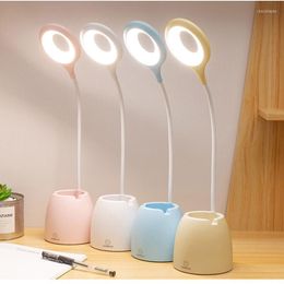 Table Lamps Led Lamp USB Charging Touch Bendable Desk Eye Protection Learning Dormitory Multi-function Pen Holder