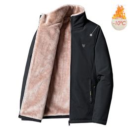 Men's Jackets 8XL Men Winter Casual Classic Warm Thick Fleece Parkas Jacket Coat Mens Autumn Fashion Pockets Windproof Parka Plus Size
