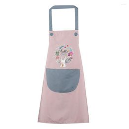 Aprons Women/Men Apron Cartoon Print Adjustable Waterproof Anti-stain Kitchen Cooking Baking Bib Household Cleaning Tools 2022