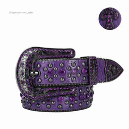 2022 Designer Belt Bb Simon Rhinestone Belt for Men and Women Handmade Hip Hop Punk Fashion Versatile Pant